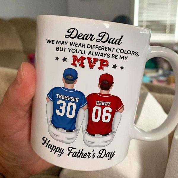 You'll Always Be My MVP Divided Funny Gift For Baseball Dad Personalized Mug You'll Always Be My MVP Divided Funny Gift For Baseball Dad Personalized Mug