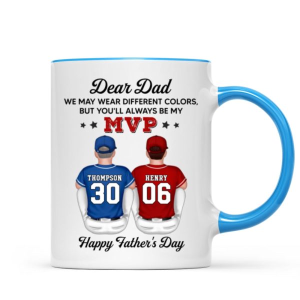 You'll Always Be My MVP Divided Funny Gift For Baseball Dad Personalized Mug You'll Always Be My MVP Divided Funny Gift For Baseball Dad Personalized Mug