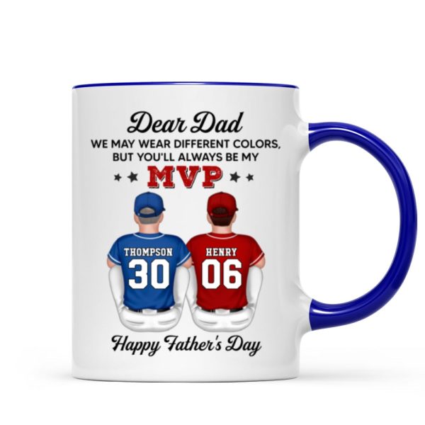 You'll Always Be My MVP Divided Funny Gift For Baseball Dad Personalized Mug You'll Always Be My MVP Divided Funny Gift For Baseball Dad Personalized Mug