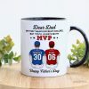 You'll Always Be My MVP Divided Funny Gift For Baseball Dad Personalized Mug You'll Always Be My MVP Divided Funny Gift For Baseball Dad Personalized Mug