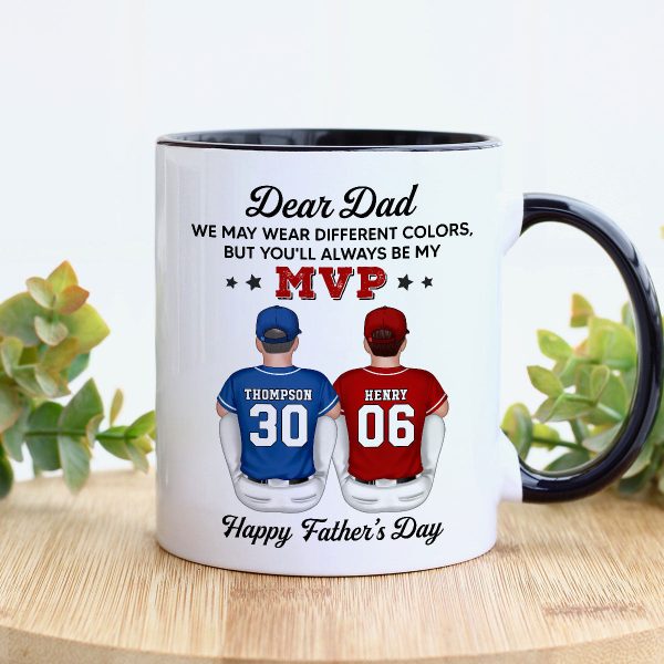You'll Always Be My MVP Divided Funny Gift For Baseball Dad Personalized Mug You'll Always Be My MVP Divided Funny Gift For Baseball Dad Personalized Mug