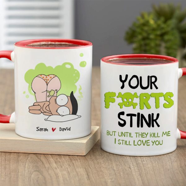 Your Farts Stink, Gift For Couple, Personalized Mug, Funny Couple Gift, Anniversary Gift