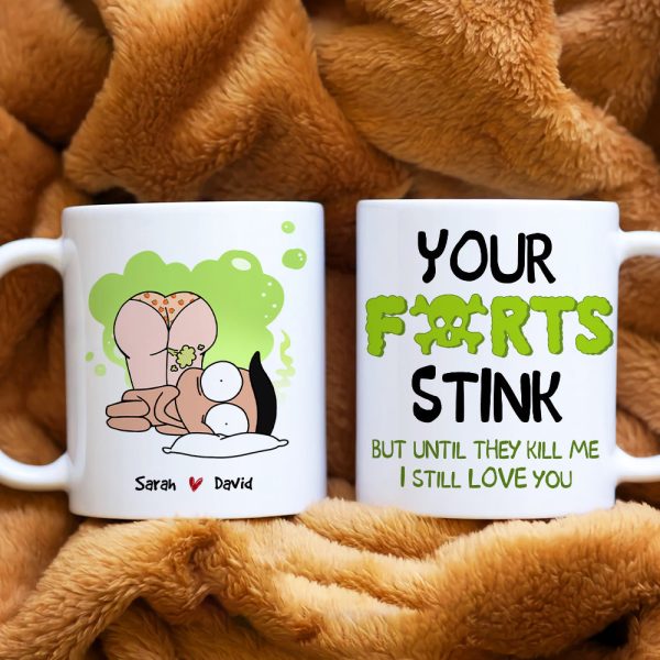 Your Farts Stink, Gift For Couple, Personalized Mug, Funny Couple Gift, Anniversary Gift