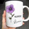 Your Job and Your Name, Flower Design - Personalized Custom Coffee Mug - GRAD273_MG Your Job and Your Name, Flower Design - Personalized Custom Coffee Mug - GRAD273_MG