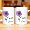 Your Job and Your Name, Flower Design - Personalized Custom Coffee Mug - GRAD273_MG Your Job and Your Name, Flower Design - Personalized Custom Coffee Mug - GRAD273_MG
