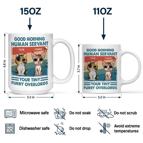 Your Tiny Furry Overlords - Gift For Cat Lovers, Cat Mom, Cat Dad - Personalized Mug Your Tiny Furry Overlords - Gift For Cat Lovers, Cat Mom, Cat Dad - Personalized Mug