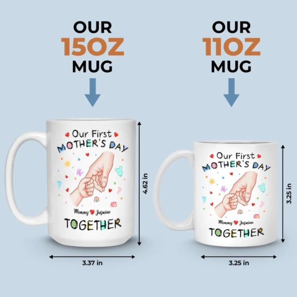 Your Tiny Hand, My Whole Heart - Family Personalized Custom Mug - Mother's Day, Baby Shower Gift, Gift For First Mom Your Tiny Hand, My Whole Heart - Family Personalized Custom Mug - Mother's Day, Baby Shower Gift, Gift For First Mom
