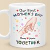 Your Tiny Hand, My Whole Heart - Family Personalized Custom Mug - Mother's Day, Baby Shower Gift, Gift For First Mom Your Tiny Hand, My Whole Heart - Family Personalized Custom Mug - Mother's Day, Baby Shower Gift, Gift For First Mom