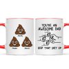 You're An Awesome Dad Keep That Shit Up Personalized Mug, Funny Gift For Dad You're An Awesome Dad Keep That Shit Up Personalized Mug, Funny Gift For Dad