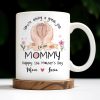 You're Doing A Great Job, Mommy Happy 1st Mother's Day, Handprints and Flowers - Personalized Custom Coffee Mug - MOM095_MG