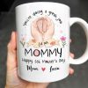 You're Doing A Great Job, Mommy Happy 1st Mother's Day, Handprints and Flowers - Personalized Custom Coffee Mug - MOM095_MG