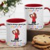 You're Doing a Great Job Mommy Personalized Two-Tone Mug, Happy Mother's Day Gift For Wife, Heartfelt Gift for New Moms, Customizable White Ceramic Mug & Two-Tone Mug You're Doing a Great Job Mommy Personalized Two-Tone Mug, Happy Mother's Day Gift For Wife, Heartfelt Gift for New Moms, Customizable White Ceramic Mug & Two-Tone Mug