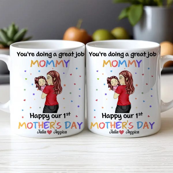 You're Doing a Great Job Mommy Personalized Two-Tone Mug, Happy Mother's Day Gift For Wife, Heartfelt Gift for New Moms, Customizable White Ceramic Mug & Two-Tone Mug You're Doing a Great Job Mommy Personalized Two-Tone Mug, Happy Mother's Day Gift For Wife, Heartfelt Gift for New Moms, Customizable White Ceramic Mug & Two-Tone Mug