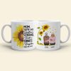 You're Like Sunflower Strong, Happy Mother's Day Personalized Coffee Mug, Gift For Mom You're Like Sunflower Strong, Happy Mother's Day Personalized Coffee Mug, Gift For Mom