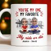 You're My One My Favorite My Ride Or Die, Couple And City Skyline - Personalized Custom Coffee Mug - CPL1028_MG