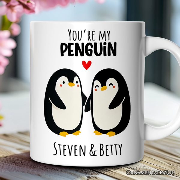 You're my Penguin Personalized Mug for Couple, Mate for Life Adorable Penguin Lover Gift With Custom Names You're my Penguin Personalized Mug for Couple, Mate for Life Adorable Penguin Lover Gift With Custom Names