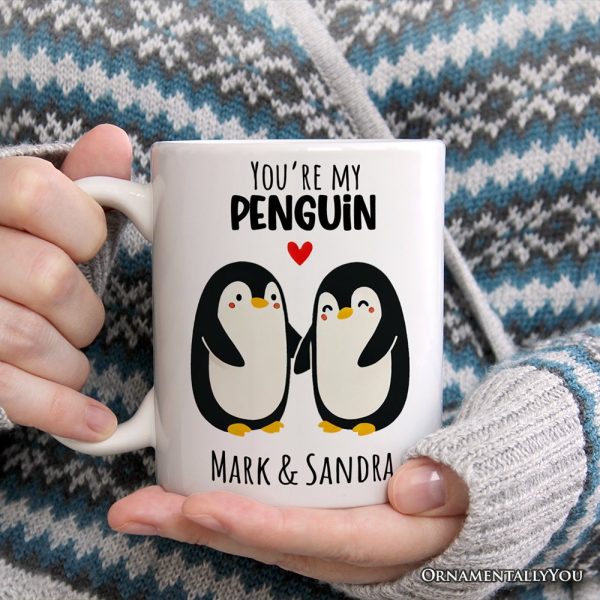 You're my Penguin Personalized Mug for Couple, Mate for Life Adorable Penguin Lover Gift With Custom Names You're my Penguin Personalized Mug for Couple, Mate for Life Adorable Penguin Lover Gift With Custom Names