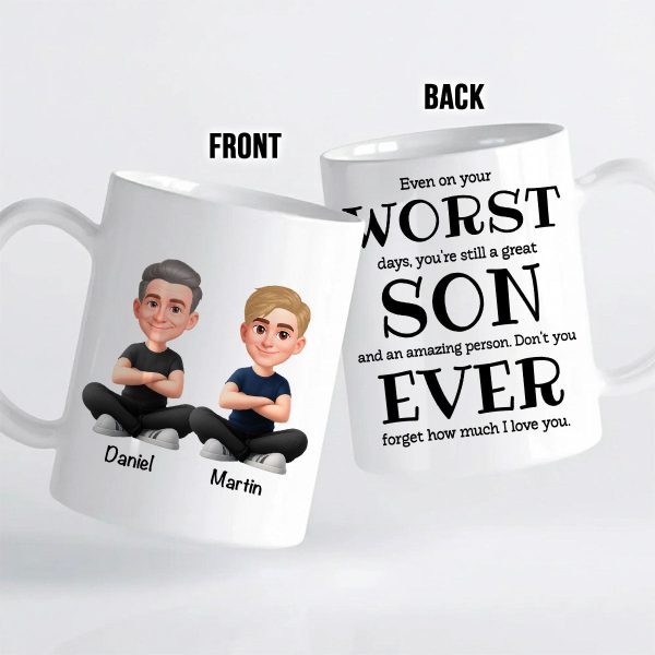 You're Still a Great Son Funny Sarcastic Gift - Personalized Mug - Loving Gift for Son, Gift from Dad You're Still a Great Son Funny Sarcastic Gift - Personalized Mug - Loving Gift for Son, Gift from Dad