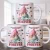 You're Stuck With Me Forever, Hearts and Lips - Personalized Custom Coffee Mug - CPL1334_MG