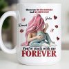 You're Stuck With Me Forever, Hearts and Lips - Personalized Custom Coffee Mug - CPL1334_MG