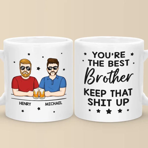 You're The Best Brother - Family Personalized Custom Mug - Gift For Family Members