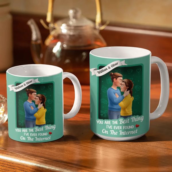You're The Best Thing I've Ever Found On The Internet - Personalized White Edge-to-Edge Mug