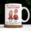 You're The Only One I Want To Annoy, Cartoon Couple With Santa Hats - Personalized Custom Coffee Mug - CPL662_MG You're The Only One I Want To Annoy, Cartoon Couple With Santa Hats - Personalized Custom Coffee Mug - CPL662_MG