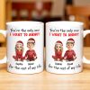 You're The Only One I Want To Annoy, Cartoon Couple With Santa Hats - Personalized Custom Coffee Mug - CPL662_MG You're The Only One I Want To Annoy, Cartoon Couple With Santa Hats - Personalized Custom Coffee Mug - CPL662_MG