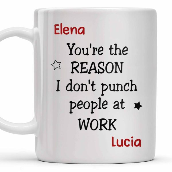 You're The Reason I Don't [Heart] People At Work Mug - Personalized Custom Coffee Mug - COL100_MG