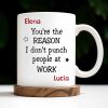 You're The Reason I Don't [Heart] People At Work Mug - Personalized Custom Coffee Mug - COL100_MG