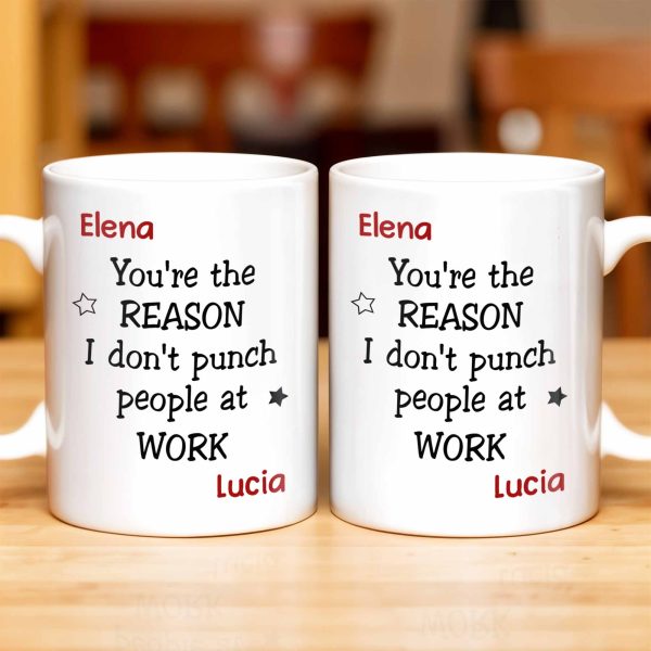 You're The Reason I Don't [Heart] People At Work Mug - Personalized Custom Coffee Mug - COL100_MG