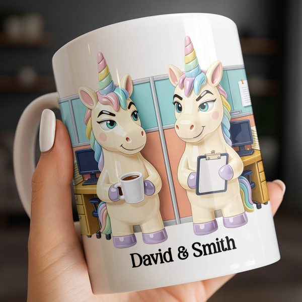 You're The Reason I Don't Punch People, Office Unicorns Mug - Personalized Custom Coffee Mug - COL129_MG You're The Reason I Don't Punch People, Office Unicorns Mug - Personalized Custom Coffee Mug - COL129_MG