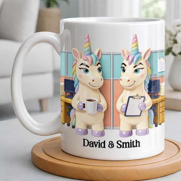 You're The Reason I Don't Punch People, Office Unicorns Mug - Personalized Custom Coffee Mug - COL129_MG You're The Reason I Don't Punch People, Office Unicorns Mug - Personalized Custom Coffee Mug - COL129_MG