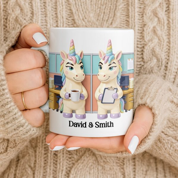 You're The Reason I Don't Punch People, Office Unicorns Mug - Personalized Custom Coffee Mug - COL129_MG You're The Reason I Don't Punch People, Office Unicorns Mug - Personalized Custom Coffee Mug - COL129_MG