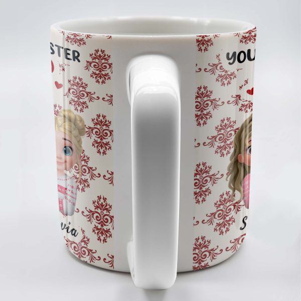 You're The Sister I Got To Choose With Cartoon Girls And Hearts - Personalized Custom Coffee Mug - BST503_MG You're The Sister I Got To Choose With Cartoon Girls And Hearts - Personalized Custom Coffee Mug - BST503_MG