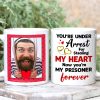 You're Under Arrest For Stealing My Heart, Couple Gift, Personalized Mug, Prisoner Custom Photo Couple Mug You're Under Arrest For Stealing My Heart, Couple Gift, Personalized Mug, Prisoner Custom Photo Couple Mug