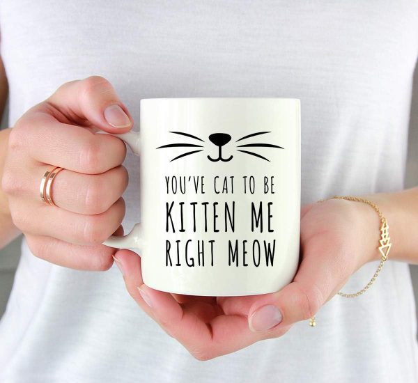 You've Cat to Be Kitten Me Right Meow Coffee Mug Funny Cat Lover Gift for Cat Mom Women Friend, Birthday Christmas Gift You've Cat to Be Kitten Me Right Meow Coffee Mug Funny Cat Lover Gift for Cat Mom Women Friend, Birthday Christmas Gift