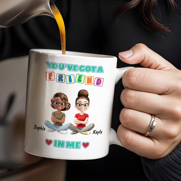 You've Got A Friend In Me, Cartoon Characters and Hearts - Personalized Custom Coffee Mug - BST157_MG You've Got A Friend In Me, Cartoon Characters and Hearts - Personalized Custom Coffee Mug - BST157_MG