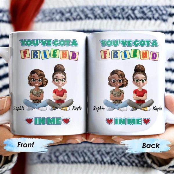 You've Got A Friend In Me, Cartoon Characters and Hearts - Personalized Custom Coffee Mug - BST157_MG You've Got A Friend In Me, Cartoon Characters and Hearts - Personalized Custom Coffee Mug - BST157_MG