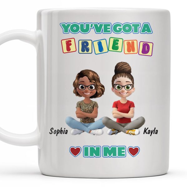 You've Got A Friend In Me, Cartoon Characters and Hearts - Personalized Custom Coffee Mug - BST157_MG You've Got A Friend In Me, Cartoon Characters and Hearts - Personalized Custom Coffee Mug - BST157_MG