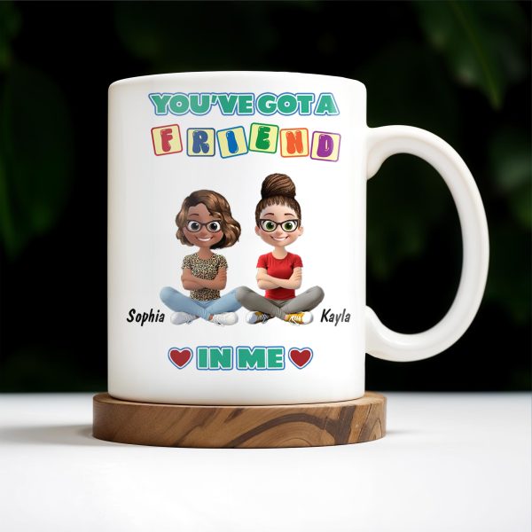 You've Got A Friend In Me, Cartoon Characters and Hearts - Personalized Custom Coffee Mug - BST157_MG You've Got A Friend In Me, Cartoon Characters and Hearts - Personalized Custom Coffee Mug - BST157_MG