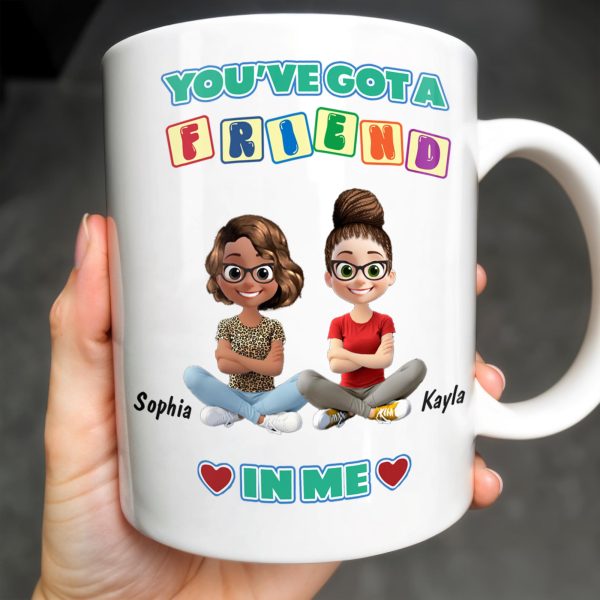 You've Got A Friend In Me, Cartoon Characters and Hearts - Personalized Custom Coffee Mug - BST157_MG You've Got A Friend In Me, Cartoon Characters and Hearts - Personalized Custom Coffee Mug - BST157_MG