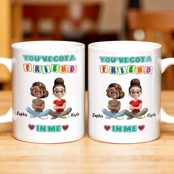 You've Got A Friend In Me, Cartoon Characters and Hearts - Personalized Custom Coffee Mug - BST157_MG You've Got A Friend In Me, Cartoon Characters and Hearts - Personalized Custom Coffee Mug - BST157_MG