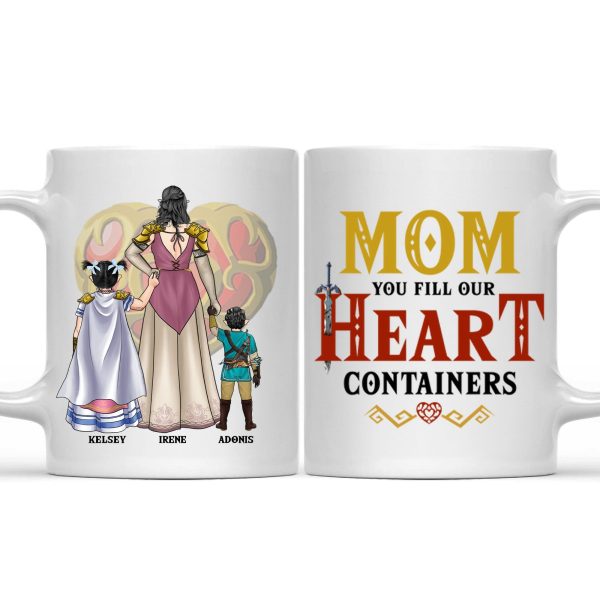 Zelda Mom You Filled Our Heart Containers - Gift For Mom - Personalized Ceramic Mug - CL07 NA94 Zelda Mom You Filled Our Heart Containers - Gift For Mom - Personalized Ceramic Mug - CL07 NA94