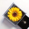 Zircon Sunflower Pendant Necklace Gift Set Zircon Sunflower Pendant Necklace Gift Set