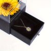 Zircon Sunflower Pendant Necklace Gift Set Zircon Sunflower Pendant Necklace Gift Set