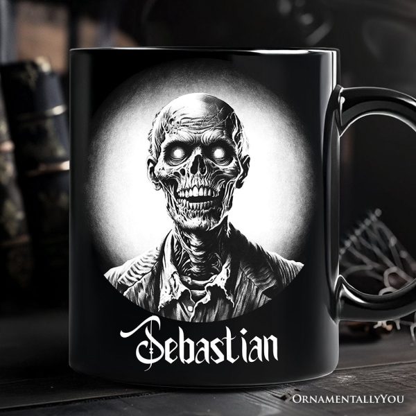 Zombie Spooky Portrait Personalized Mug Horror Villain Theme Halloween Gift with Custom Name Zombie Spooky Portrait Personalized Mug Horror Villain Theme Halloween Gift with Custom Name