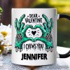 Zombie Valentine Hands I Chews You Personalized Mug, Funny Horror Spring Gift with Custom Name Zombie Valentine Hands I Chews You Personalized Mug, Funny Horror Spring Gift with Custom Name