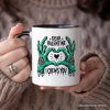 Zombie Valentine Hands I Chews You Personalized Mug, Funny Horror Spring Gift with Custom Name Zombie Valentine Hands I Chews You Personalized Mug, Funny Horror Spring Gift with Custom Name
