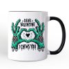 Zombie Valentine Hands I Chews You Personalized Mug, Funny Horror Spring Gift with Custom Name Zombie Valentine Hands I Chews You Personalized Mug, Funny Horror Spring Gift with Custom Name